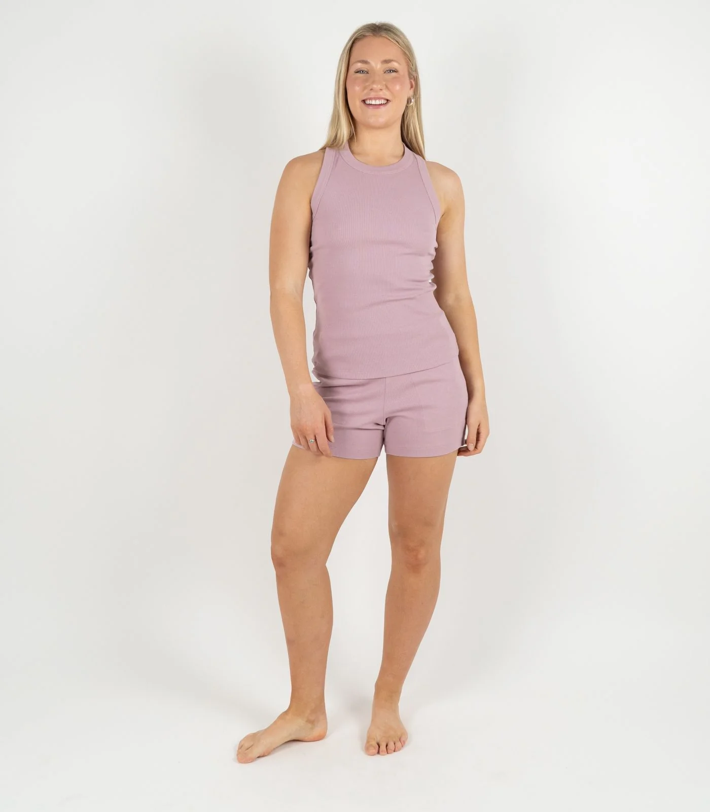 Organic Cotton Ribbed Racer Back Tank - Image 25