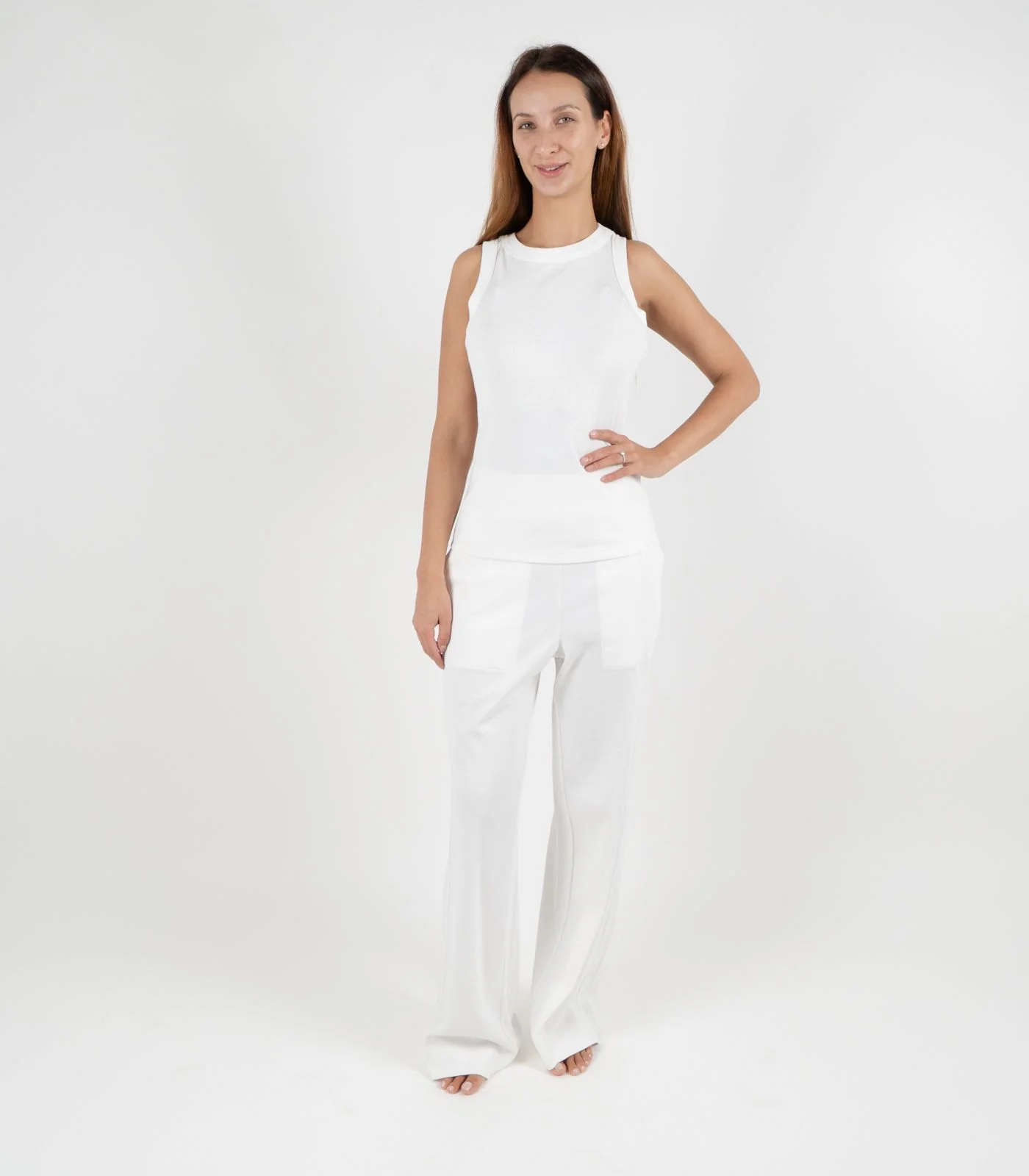 Organic Cotton Ribbed Racer Back Tank - Image 35