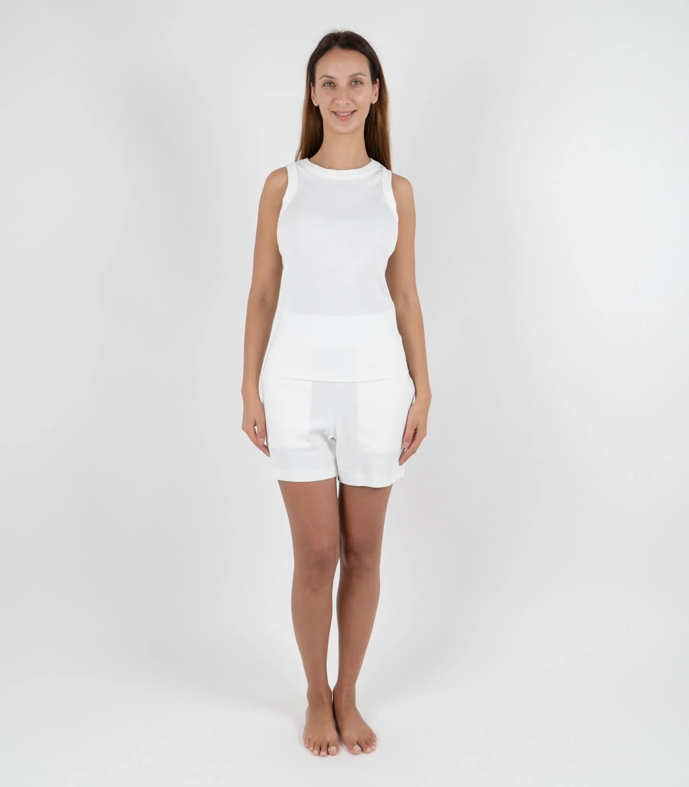 Organic Cotton Ribbed Racer Back Tank - Image 36