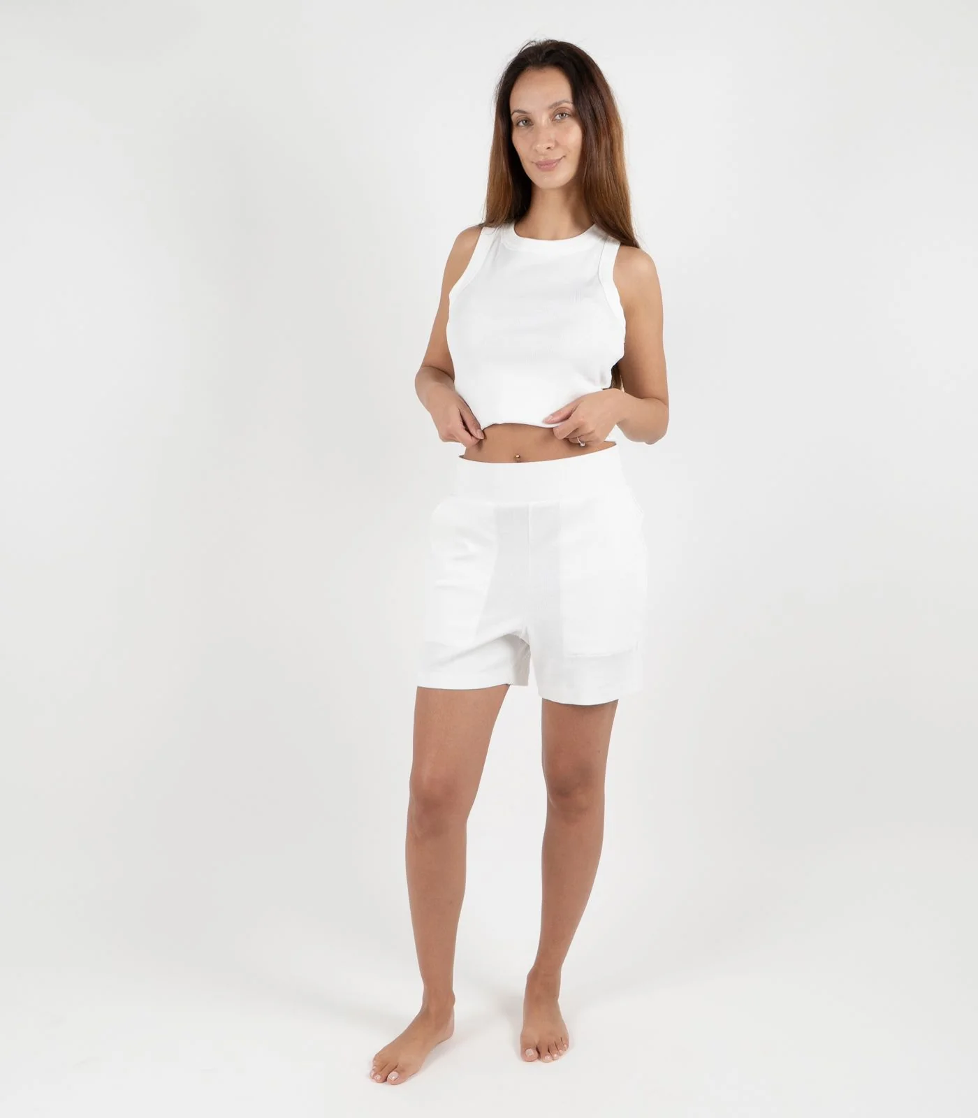 Organic Cotton Ribbed Shorts - Image 13