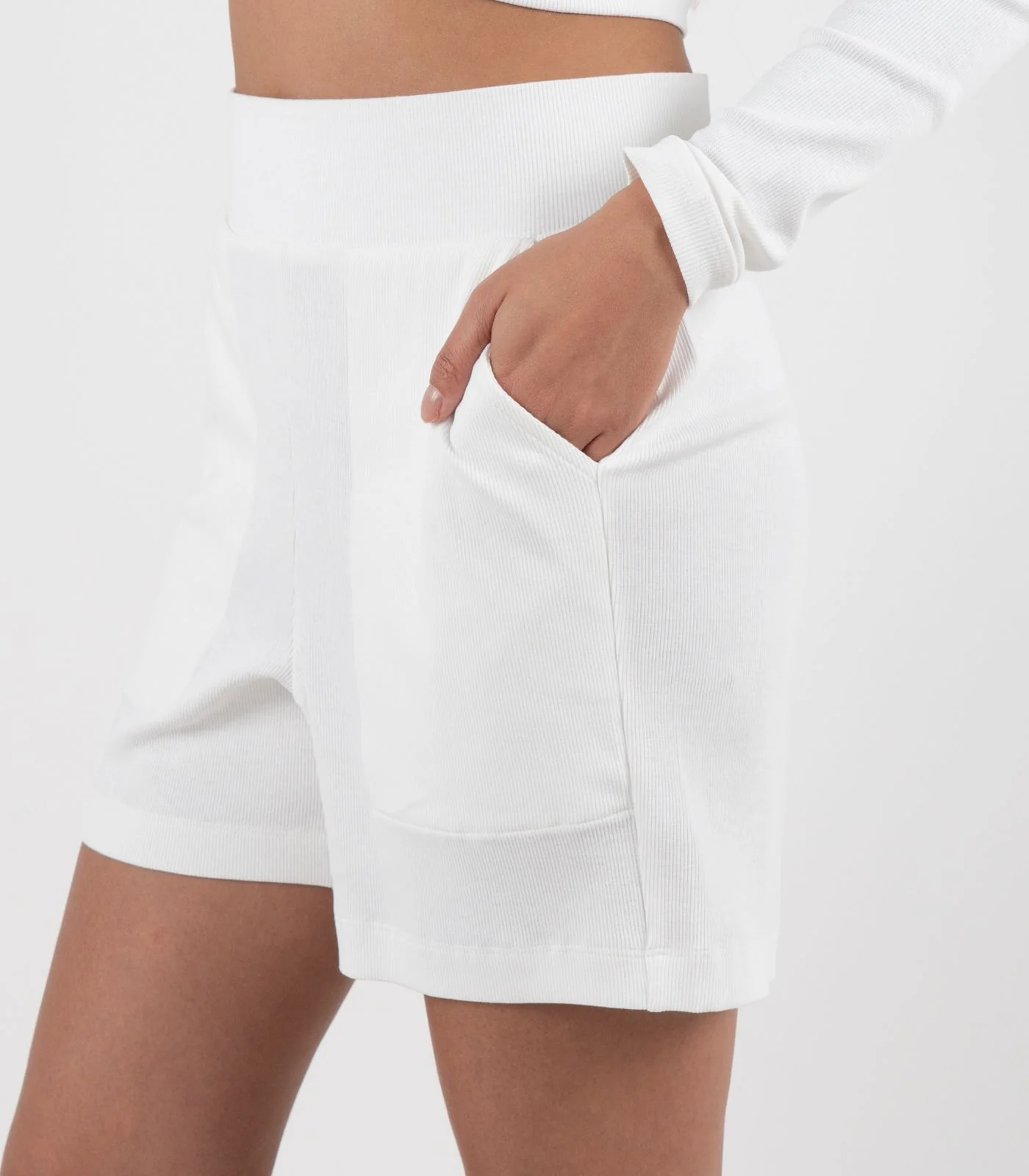 Organic Cotton Ribbed Shorts - Image 16