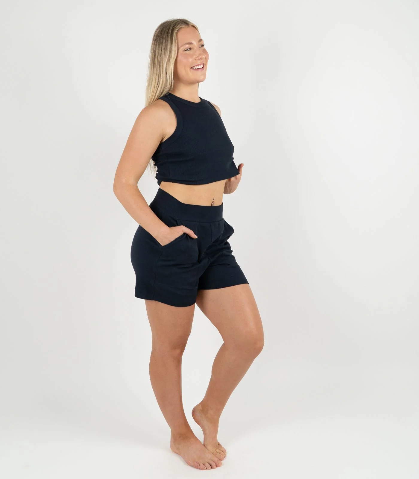 Organic Cotton Ribbed Shorts - Image 6