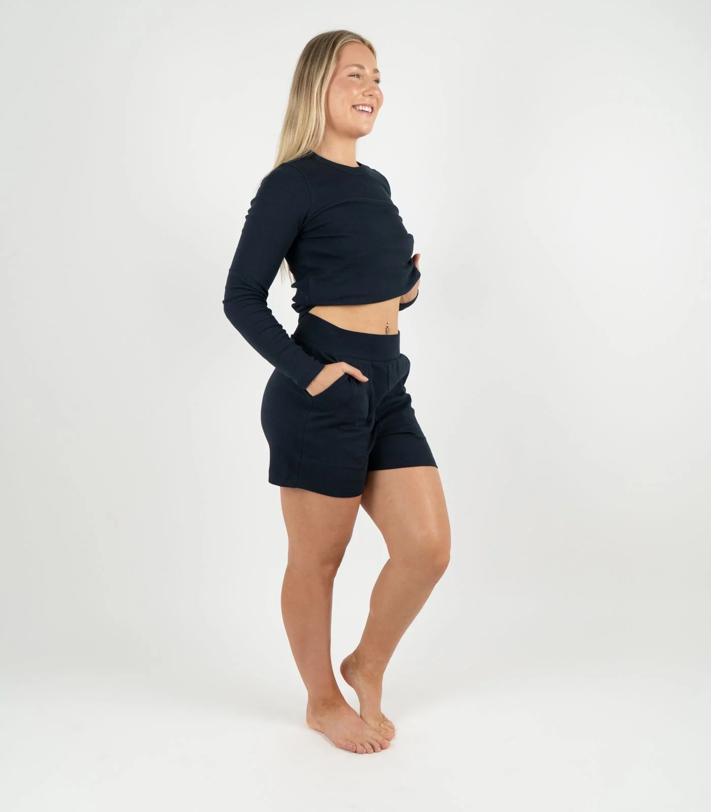 Organic Cotton Ribbed Shorts - Image 7